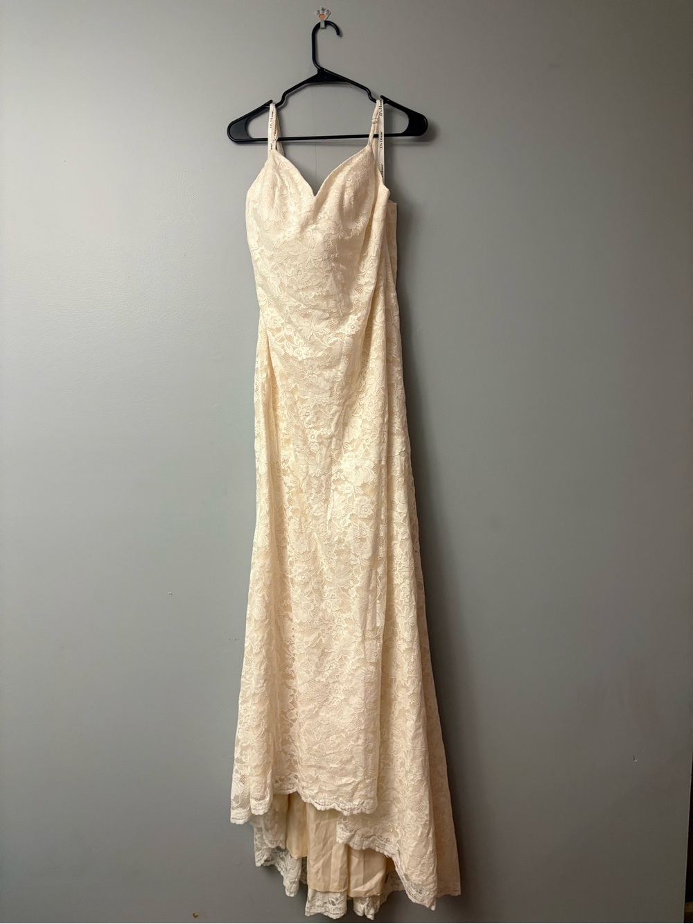 JJs House Ivory Lace Spaghetti Strap Wedding Dress